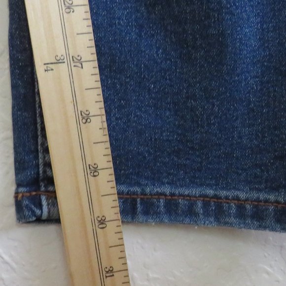Kenneth Cole* Men's 1.5" Belt‎ Loop Denim Wash Dark Blue Jeans~ Size W34 x L30 - Picture 11 of 13